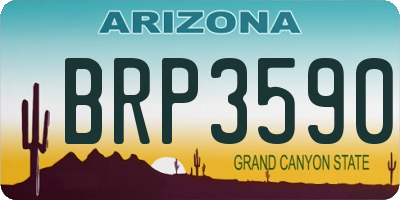 AZ license plate BRP3590