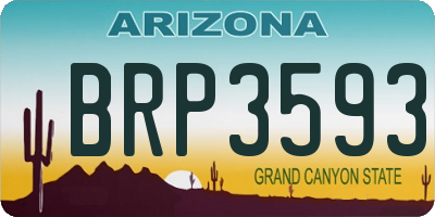 AZ license plate BRP3593