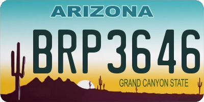 AZ license plate BRP3646
