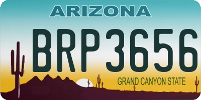 AZ license plate BRP3656