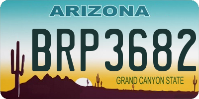 AZ license plate BRP3682