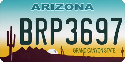 AZ license plate BRP3697