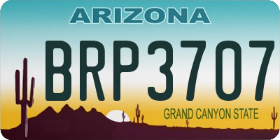AZ license plate BRP3707