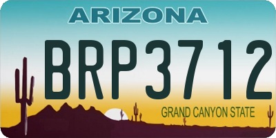 AZ license plate BRP3712
