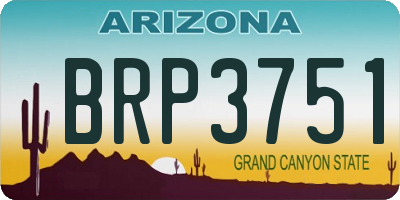 AZ license plate BRP3751