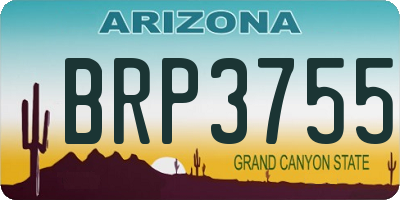 AZ license plate BRP3755