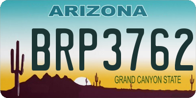 AZ license plate BRP3762
