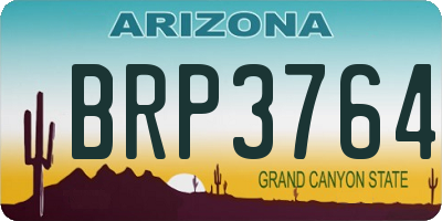 AZ license plate BRP3764