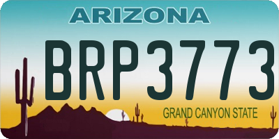 AZ license plate BRP3773
