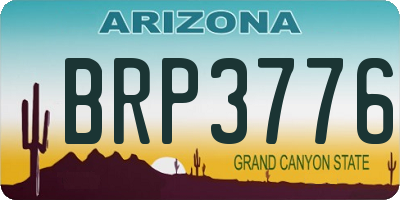 AZ license plate BRP3776