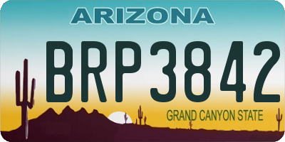 AZ license plate BRP3842