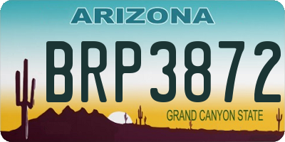 AZ license plate BRP3872