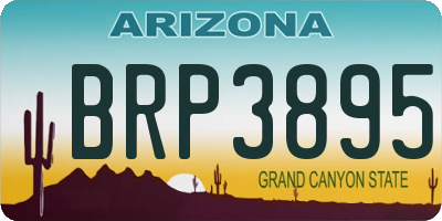 AZ license plate BRP3895