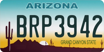 AZ license plate BRP3942