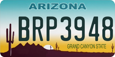 AZ license plate BRP3948