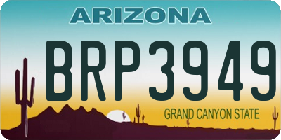 AZ license plate BRP3949