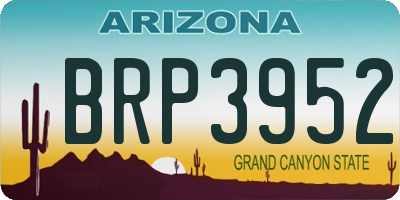 AZ license plate BRP3952