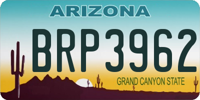 AZ license plate BRP3962