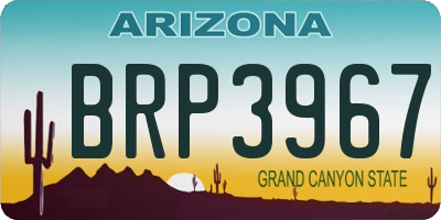 AZ license plate BRP3967