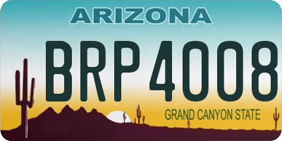 AZ license plate BRP4008