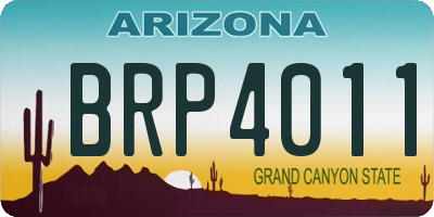 AZ license plate BRP4011