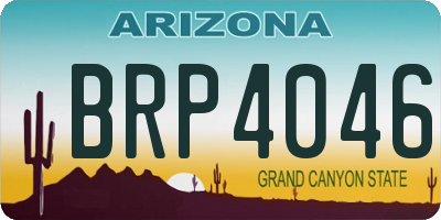 AZ license plate BRP4046