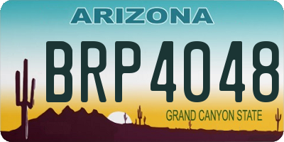 AZ license plate BRP4048