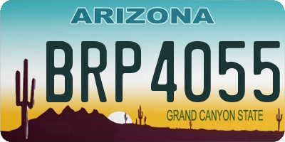 AZ license plate BRP4055