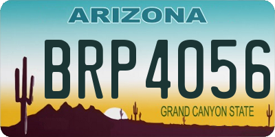 AZ license plate BRP4056