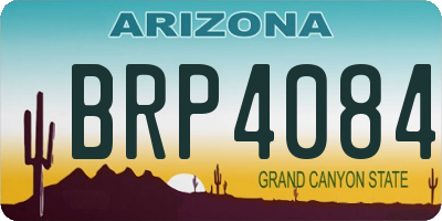 AZ license plate BRP4084