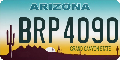 AZ license plate BRP4090