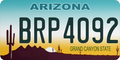AZ license plate BRP4092