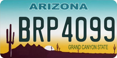 AZ license plate BRP4099