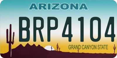 AZ license plate BRP4104