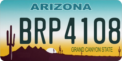 AZ license plate BRP4108
