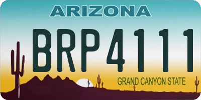 AZ license plate BRP4111