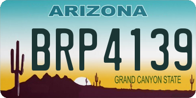 AZ license plate BRP4139