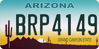 AZ license plate BRP4149
