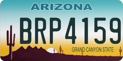 AZ license plate BRP4159