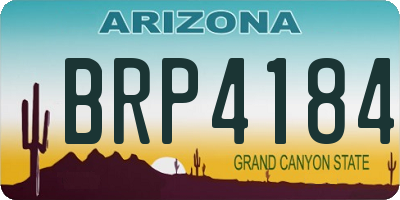 AZ license plate BRP4184