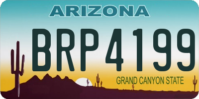 AZ license plate BRP4199