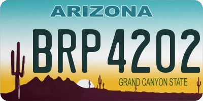 AZ license plate BRP4202