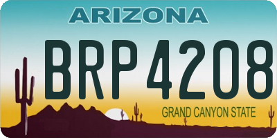 AZ license plate BRP4208