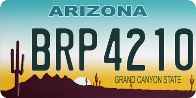 AZ license plate BRP4210