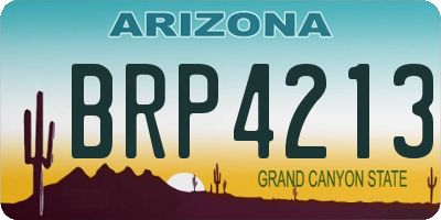 AZ license plate BRP4213