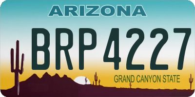 AZ license plate BRP4227
