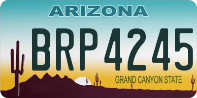 AZ license plate BRP4245