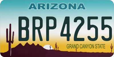 AZ license plate BRP4255