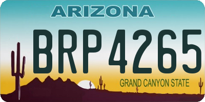 AZ license plate BRP4265