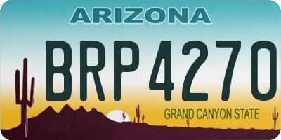 AZ license plate BRP4270